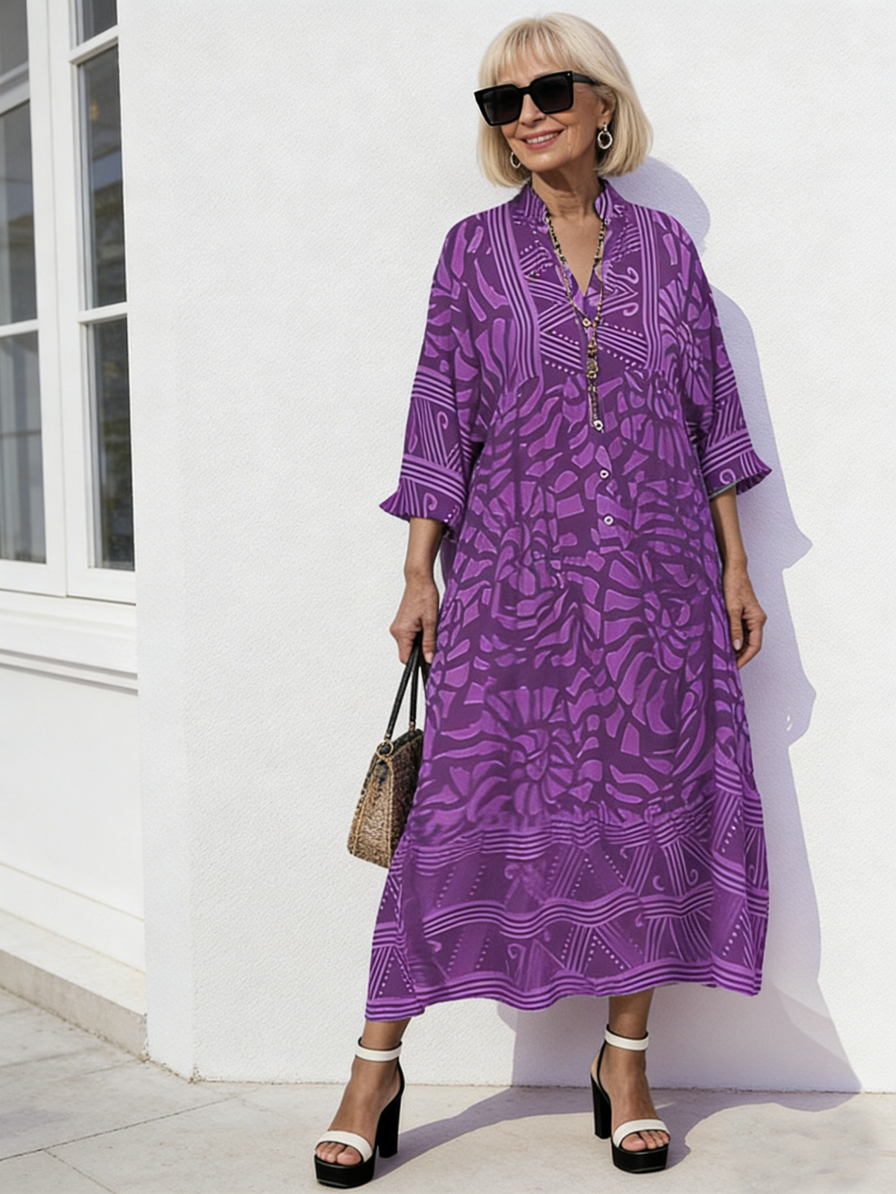 Temperament Commuter Fashion Women's Printed Loose Dress