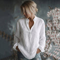 Women's Vintage Linen Long Sleeve Shirt