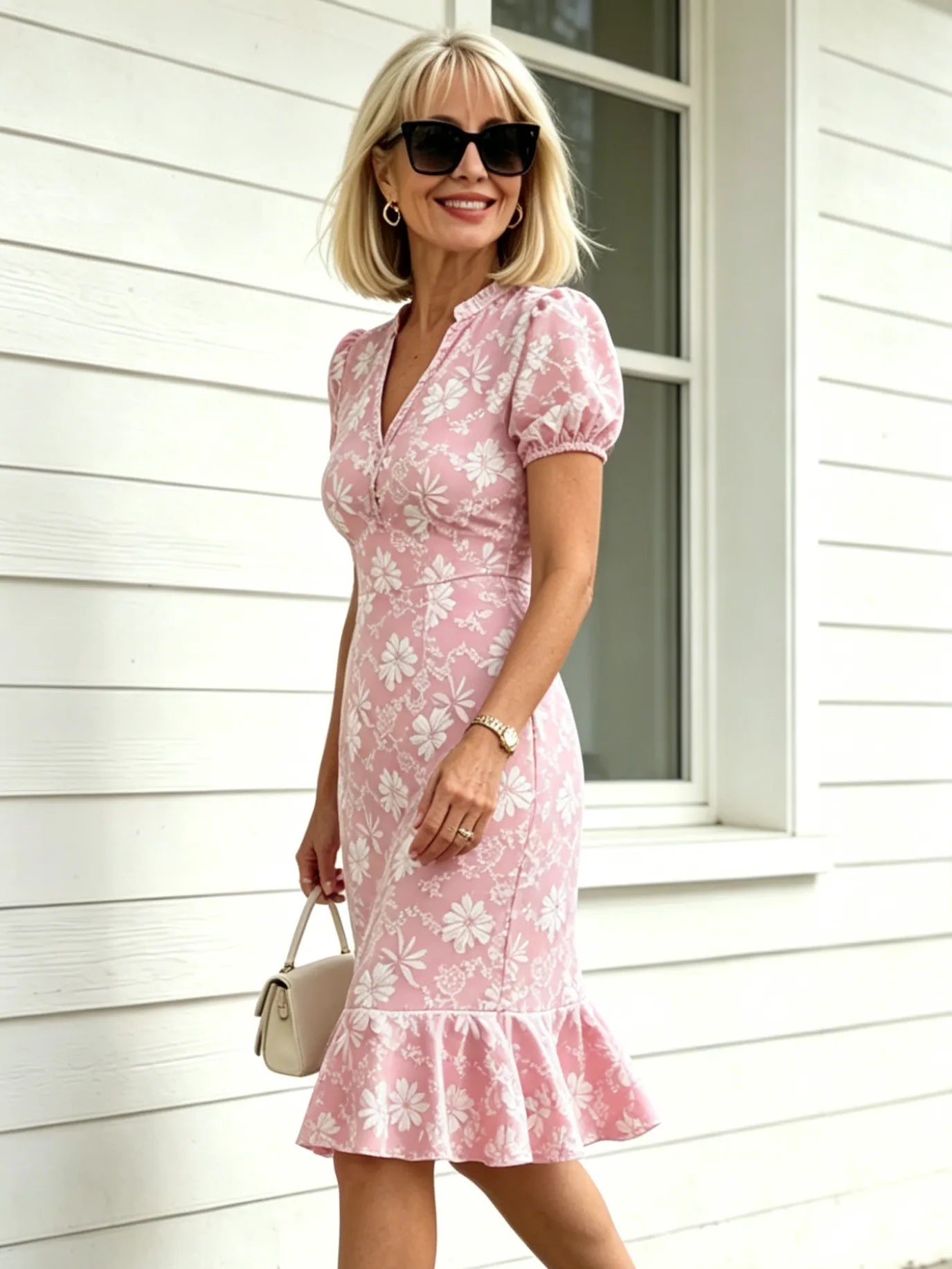 Textured Fabric Zipper Short Sleeve Slim Fit Hip Wrap Fashion Temperament Casual Versatile Dress