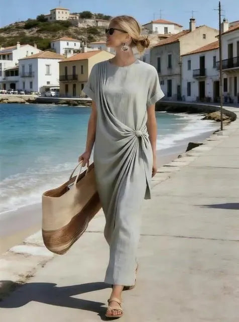 Women's Round-Neck Short-Sleeved Dress