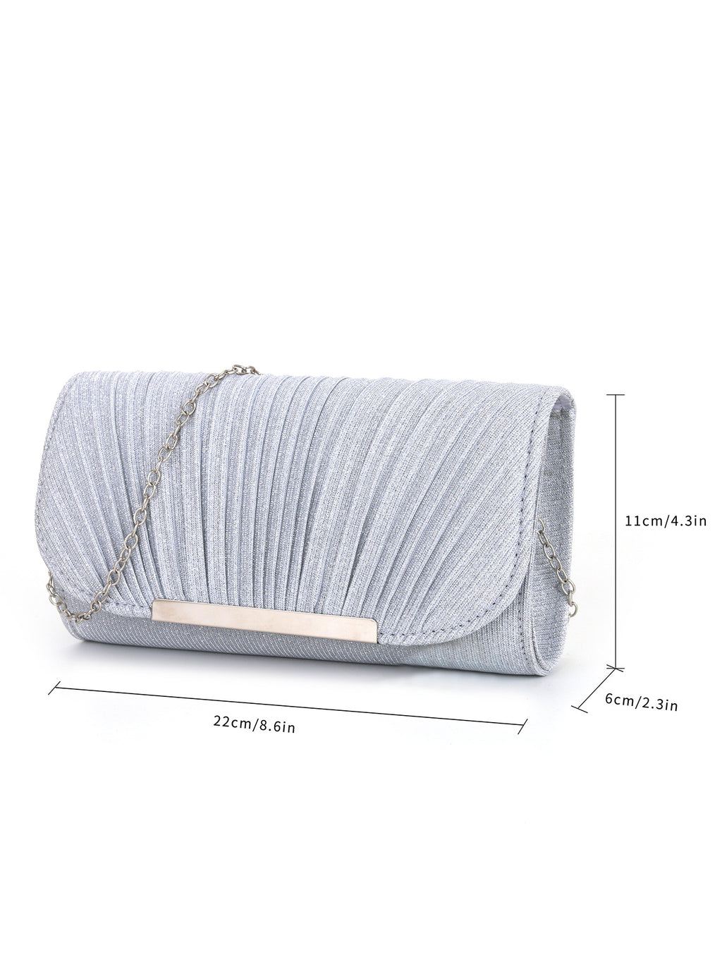 Crossbody Dinner Bag Women's Clutch Bag Pleated High Sewing Line Round Bottom Hand Carry Evening Bag