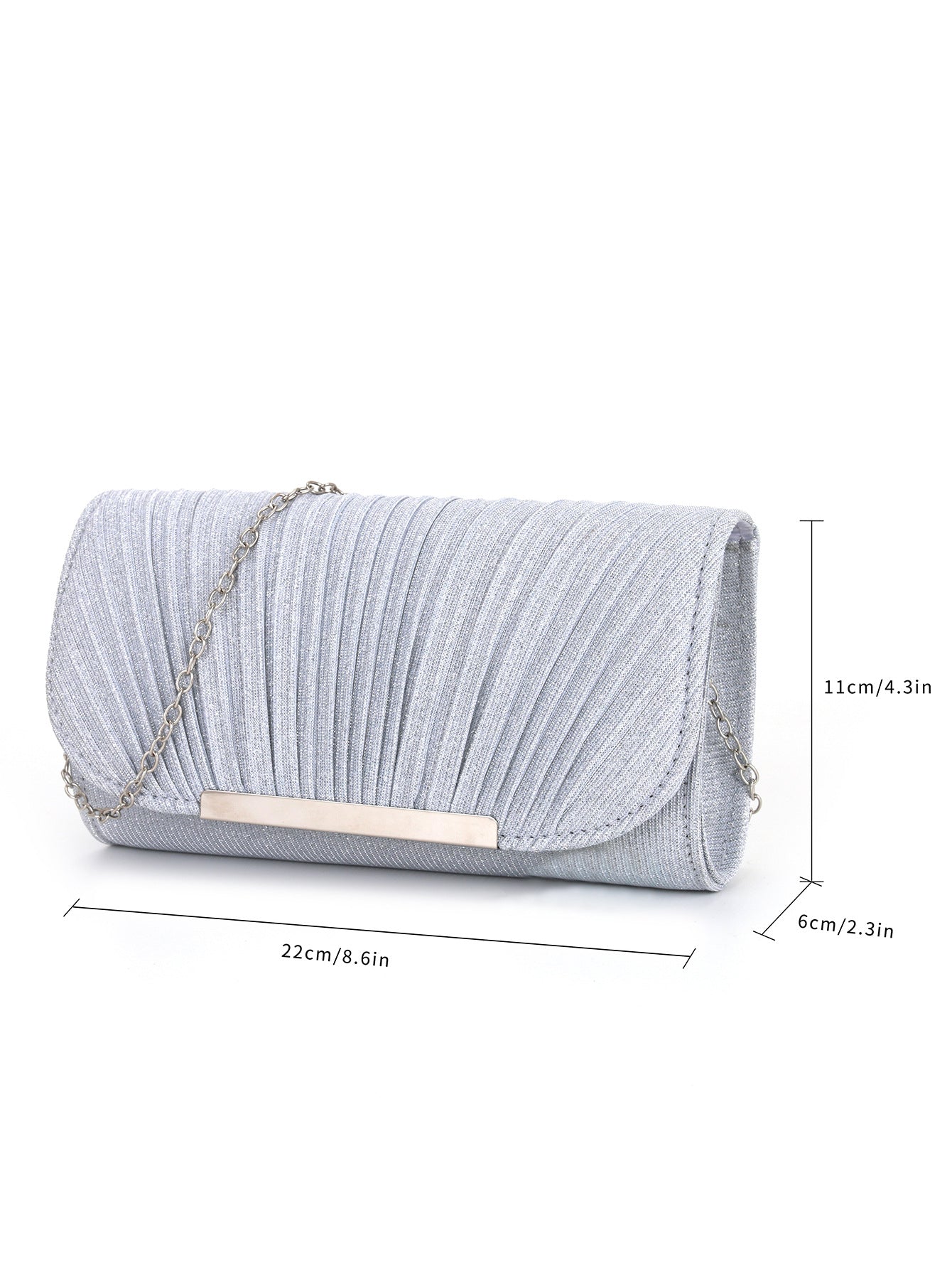 Crossbody Dinner Bag Women's Clutch Bag Pleated High Sewing Line Round Bottom Hand Carry Evening Bag