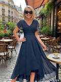 Party Dress Chiffon Splicing V-neck Women's Dress
