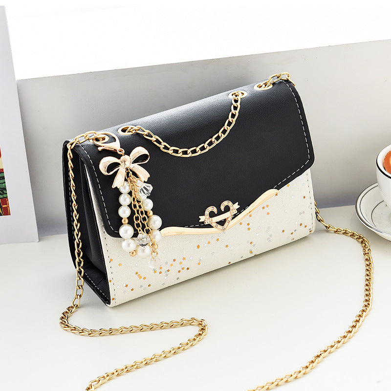 Chain Crossbody Women's Bag Ins Fashion Versatile, Premium Shoulder Bag Sequins Tide