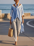 Women'S Loose Striped Pants Suit