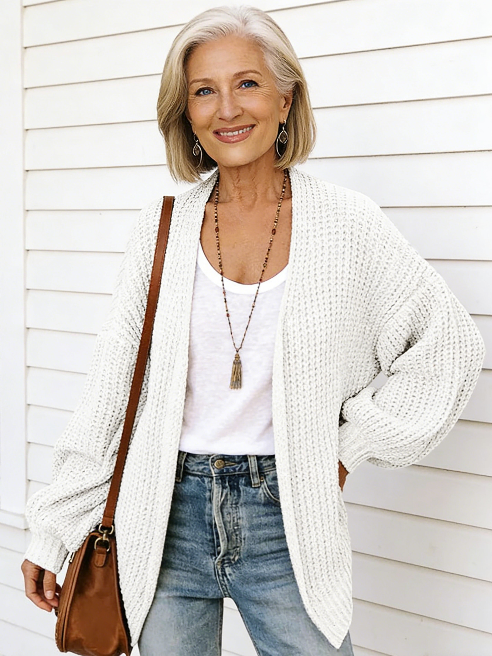 Sweater Lantern Sleeve Thick Needle Cardigan 2025 Autumn and Winter Knitted Sweater Women's Jacket