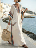 Women'S Casual Color-Block Striped Dress