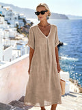 Women'S Casual Solid Color  Dress