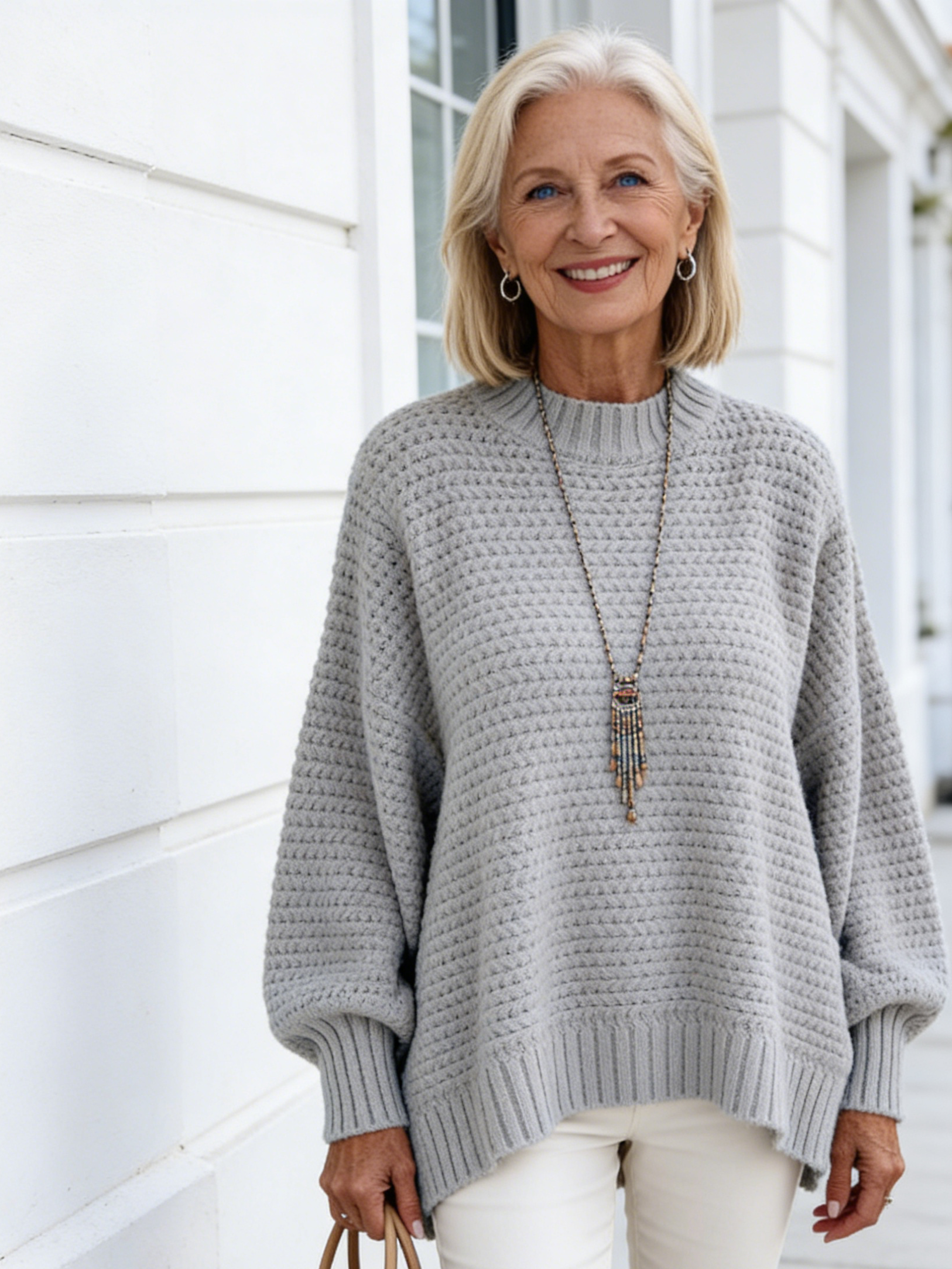 Loose Lazy Wind Long Sleeve Pullover Knitted Sweater Women