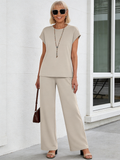 2Pcs Casual Suit Spring Vacation Beach Travel Wear Casual Cruise Fashion