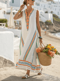 Women'S Contrast Striped Dress