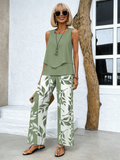 Two-piece Vacation Sleeveless Double Vest Pants Set Outdoor Clothing