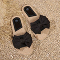 Sunset Strolls, Women's Chic Bowknot Slide Sandals - Open Toe, Flat Heel, Casual Beach & Outdoor Shoes with EVA Sole