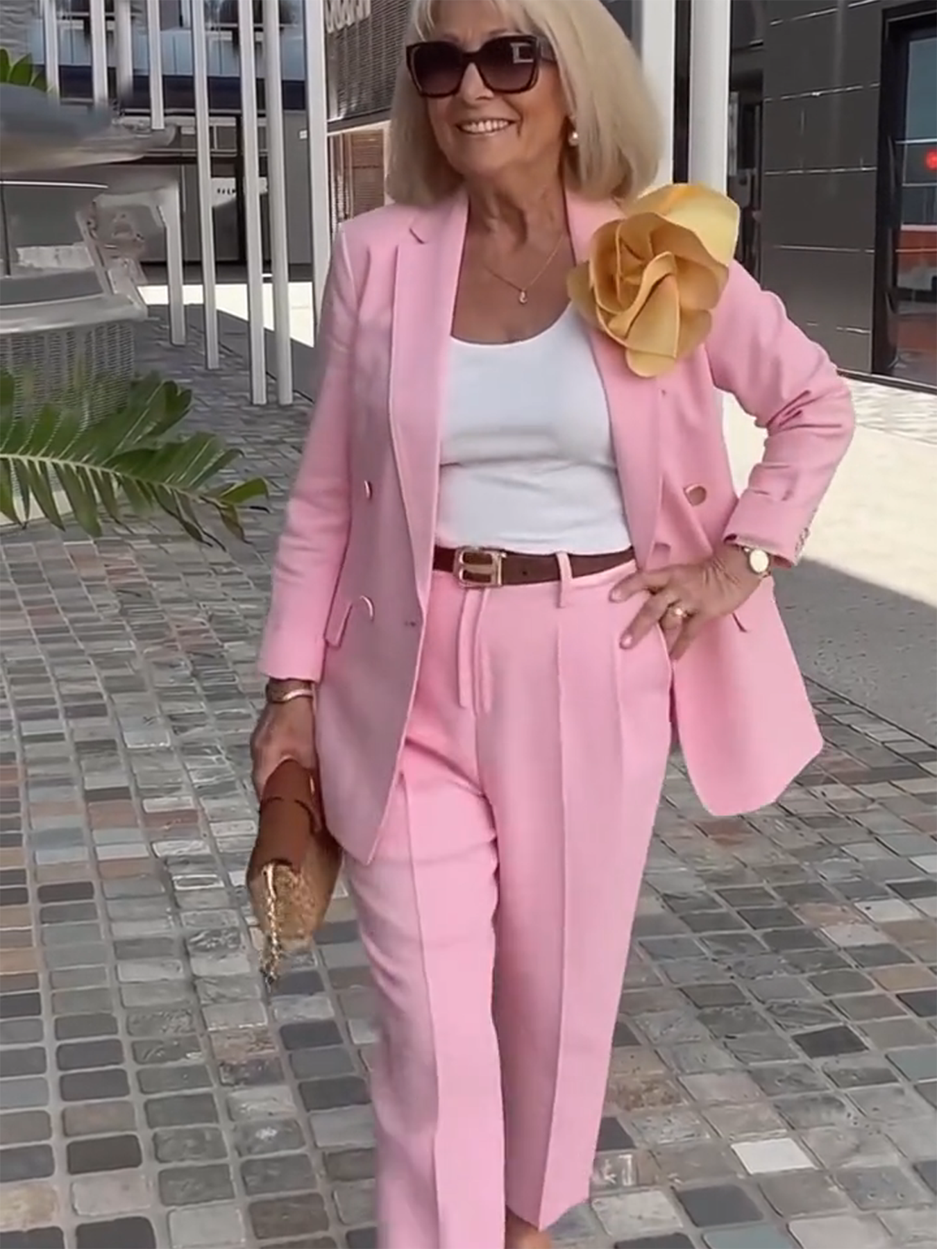 2Pcs Elegant Suit Pants Two-Piece Suit Jacket