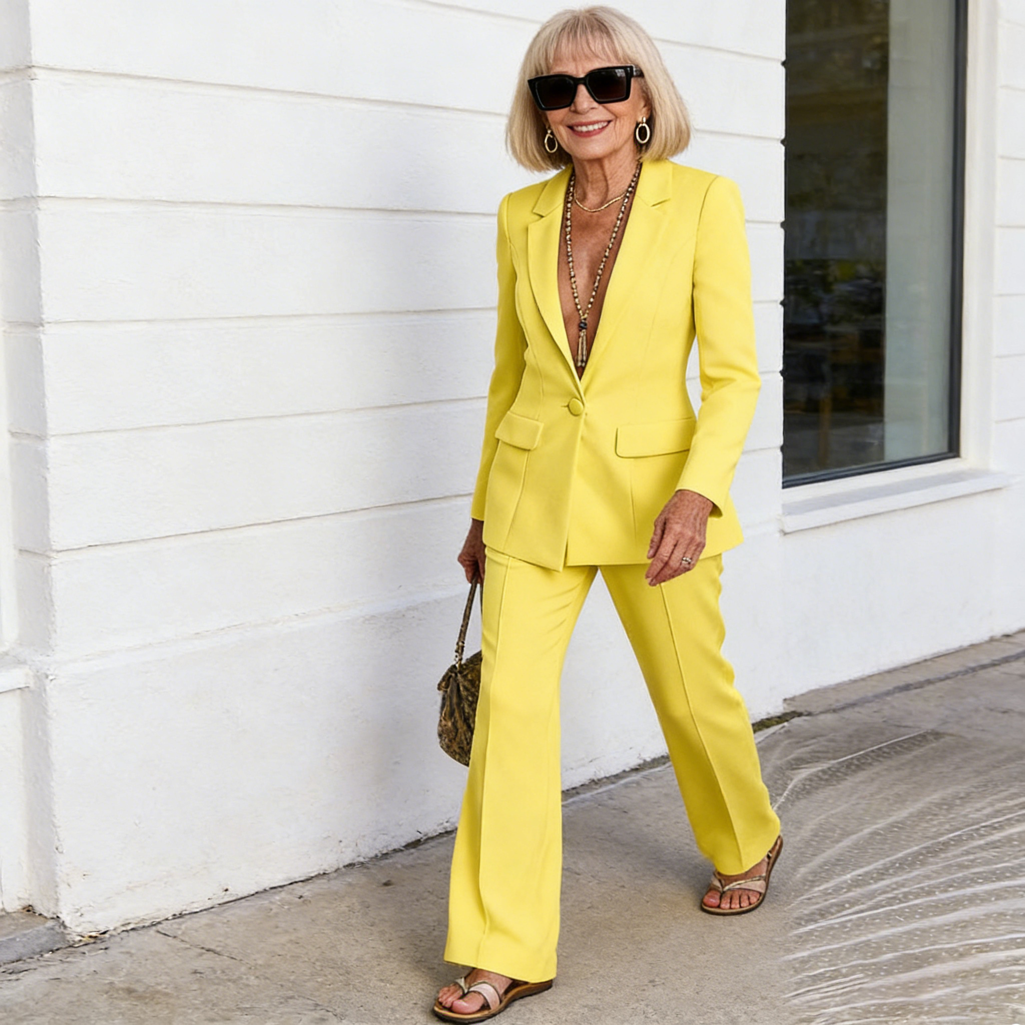 2Pcs Casual Suit Work Suit