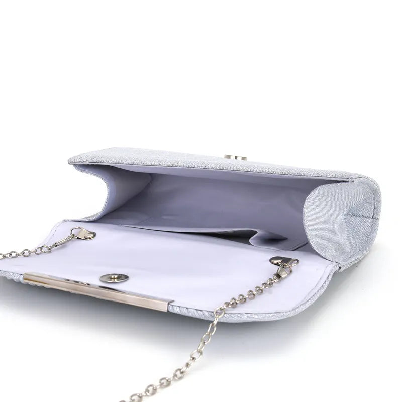 Crossbody Dinner Bag Women's Clutch Bag Pleated High Sewing Line Round Bottom Hand Carry Evening Bag