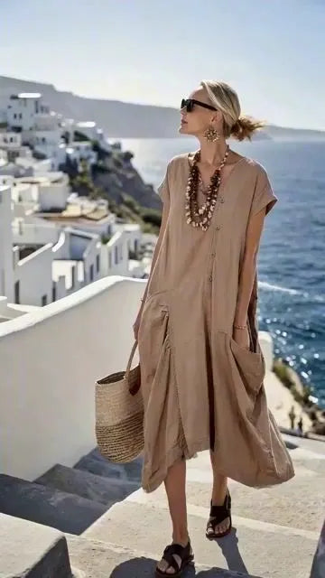 Women'S Casual Solid Color Dress