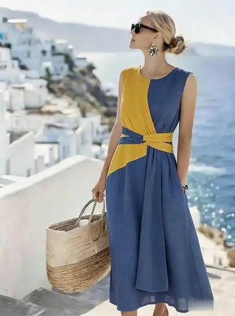 Women'S Casual Solid Color  Dress