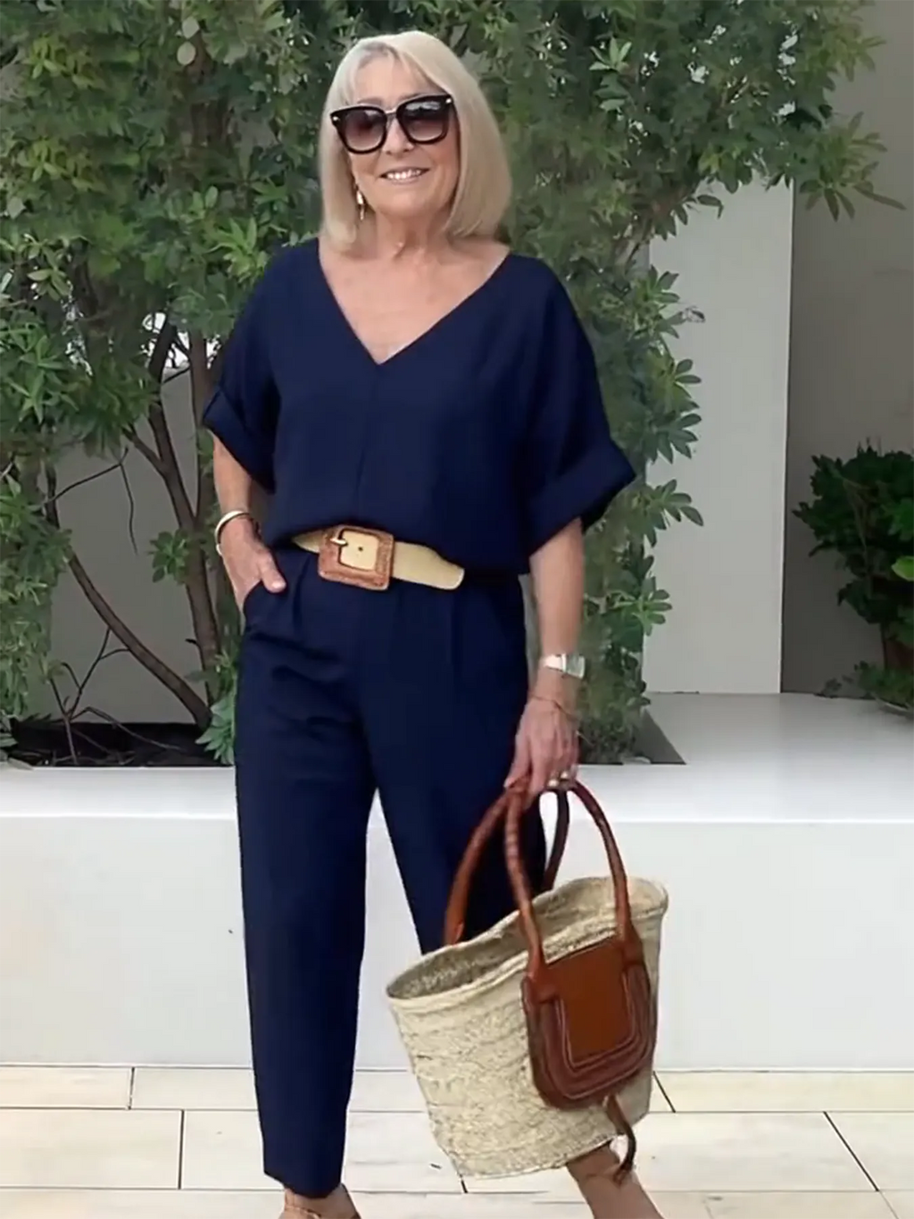 Cotton and Linen Two-piece Button Style Casual and Soft