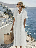 Women's Casual V-neck Short-sleeved Vacation Dress