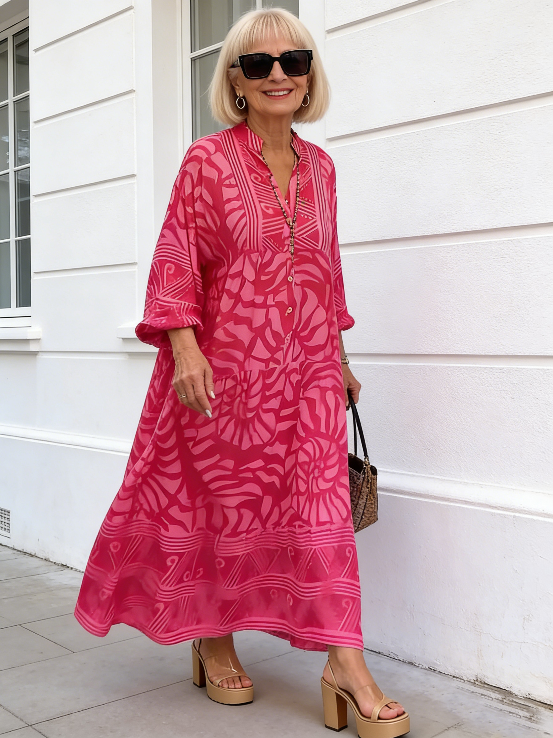 Temperament Commuter Fashion Women's Printed Loose Dress