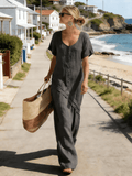 Women's V-Neck Short-Sleeved Dress