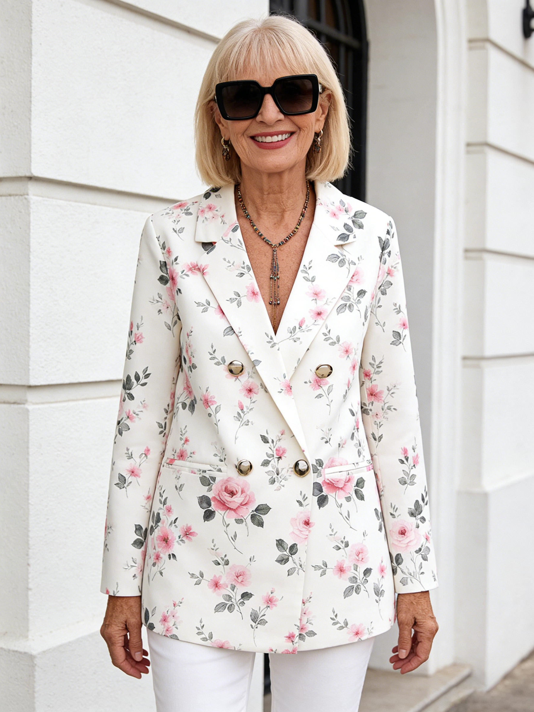 Classic Blazer Solid Color Leisure Cotton Coat for Women