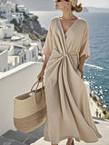 Women'S Loose Solid Color Dress