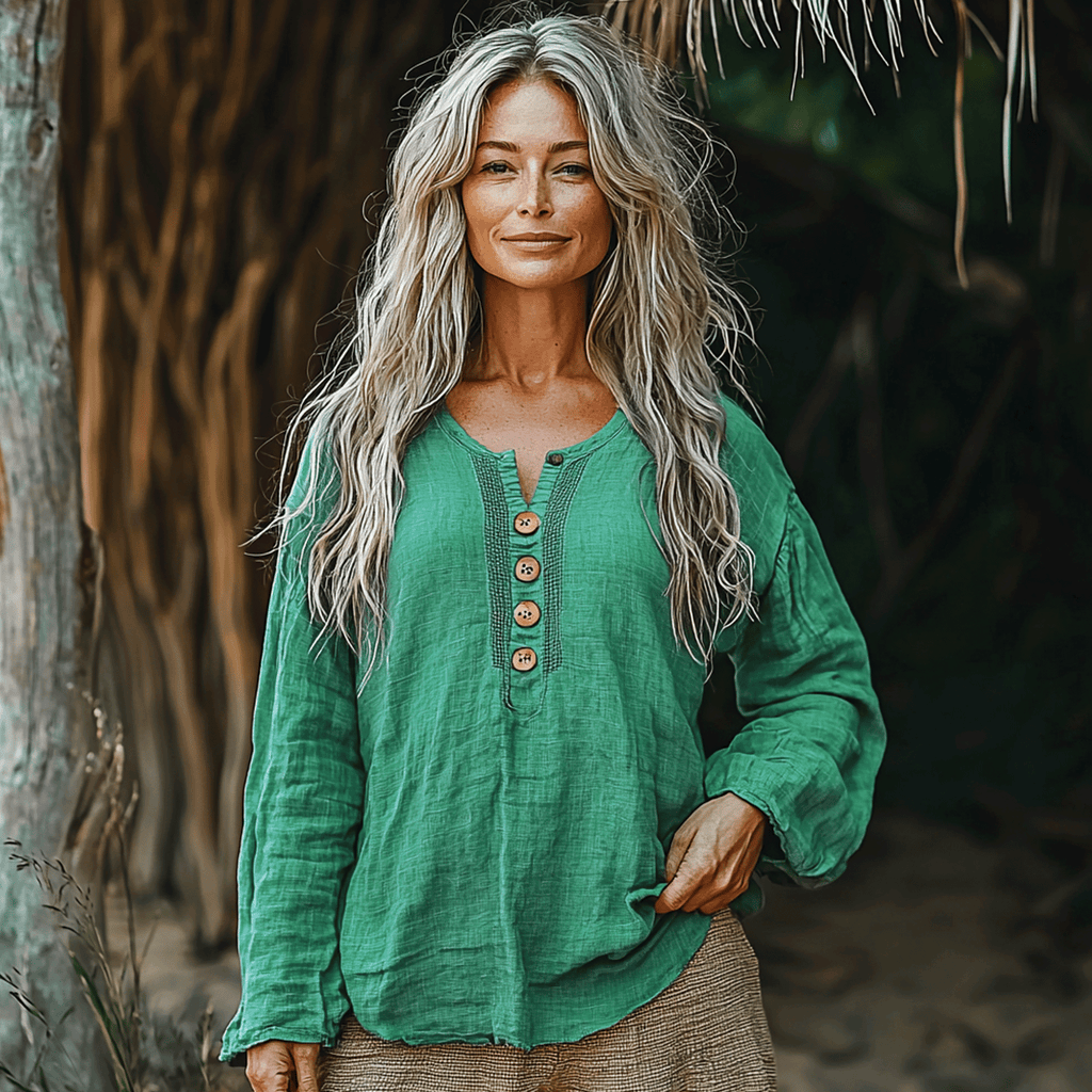 Women's Spring & Summer Casual Loose Linen Shirt