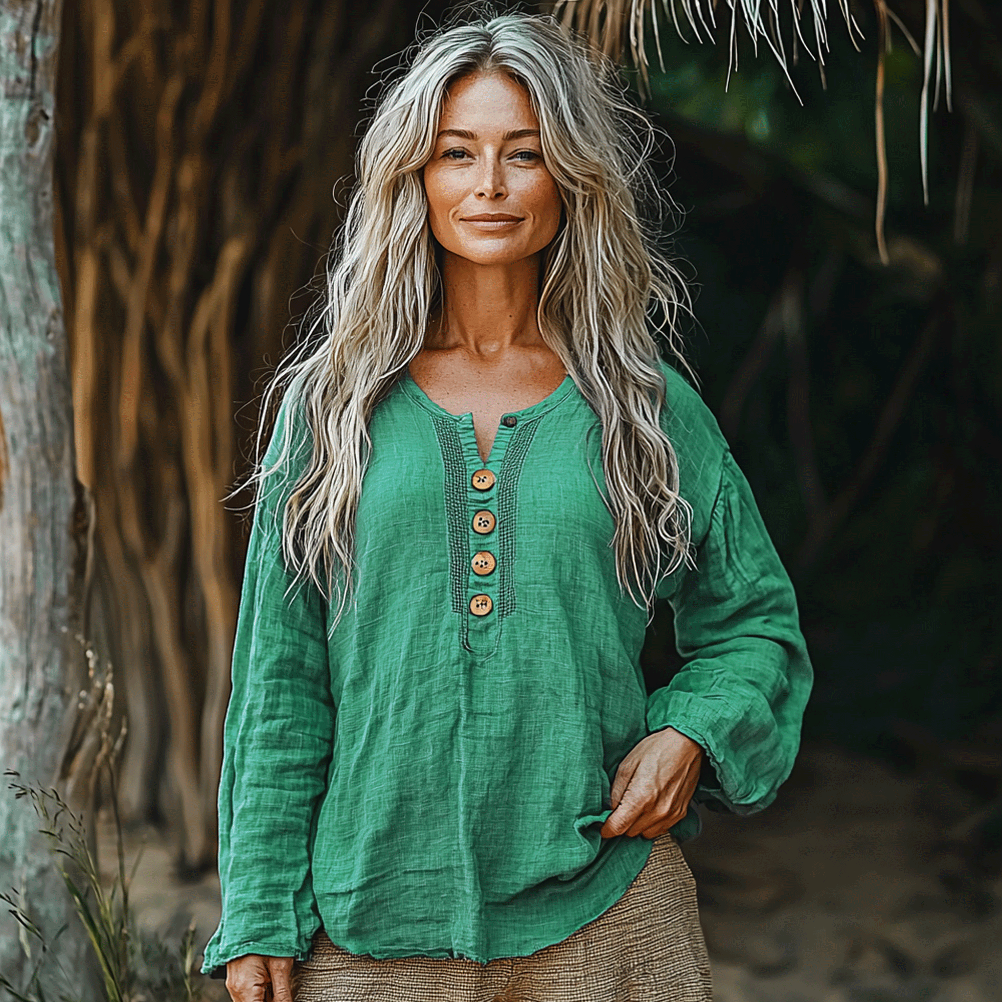 Women's Spring & Summer Casual Loose Linen Shirt