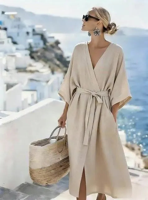 Women'S Casual Solid Color  Dress