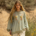 Vintage Tribal Floral Blend Women's Shirt