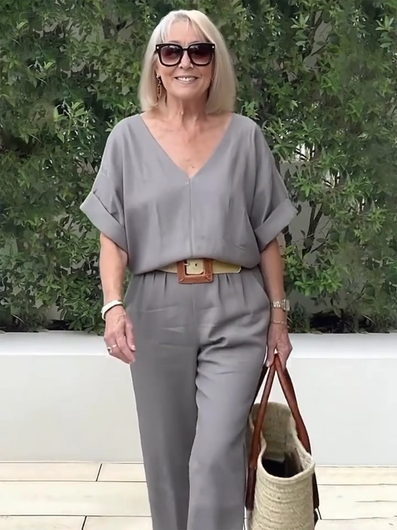 Cotton and Linen Two-piece Button Style Casual and Soft