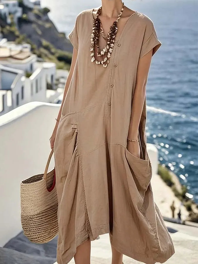 Women'S Casual Solid Color Dress
