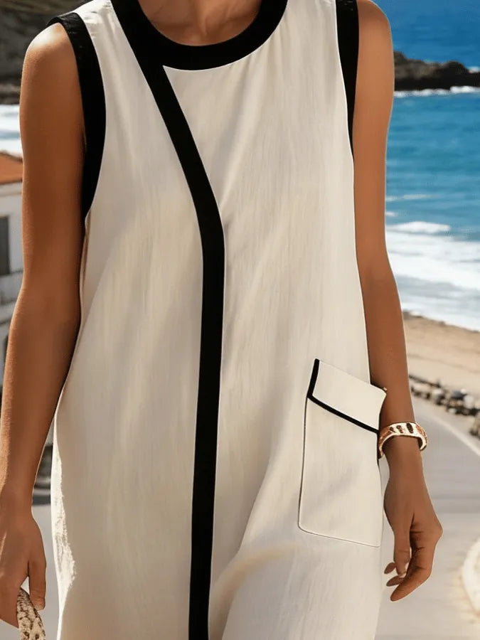 Women's Round Neck Sleeveless Dress