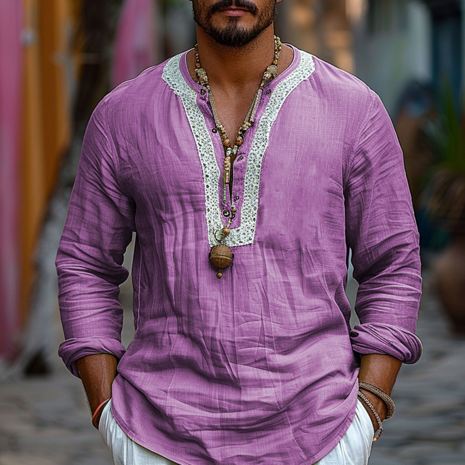 Simple Casual Lace Design Shirt