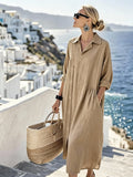 Women'S Casual Solid Color  Dress