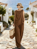 Women's Summer Sleeveless Irregular Suit