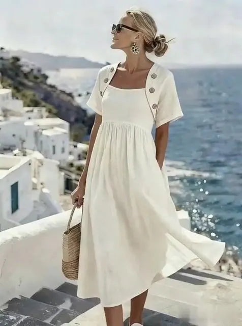 Women'S Casual Unique Two-Piece Look Dress