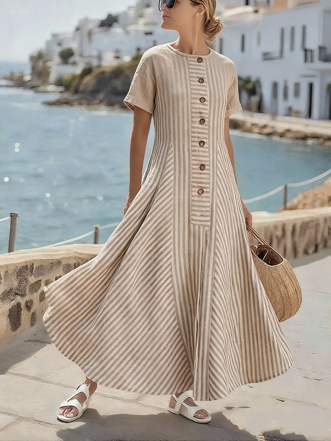 Women'S Casual Solid Color  Dress