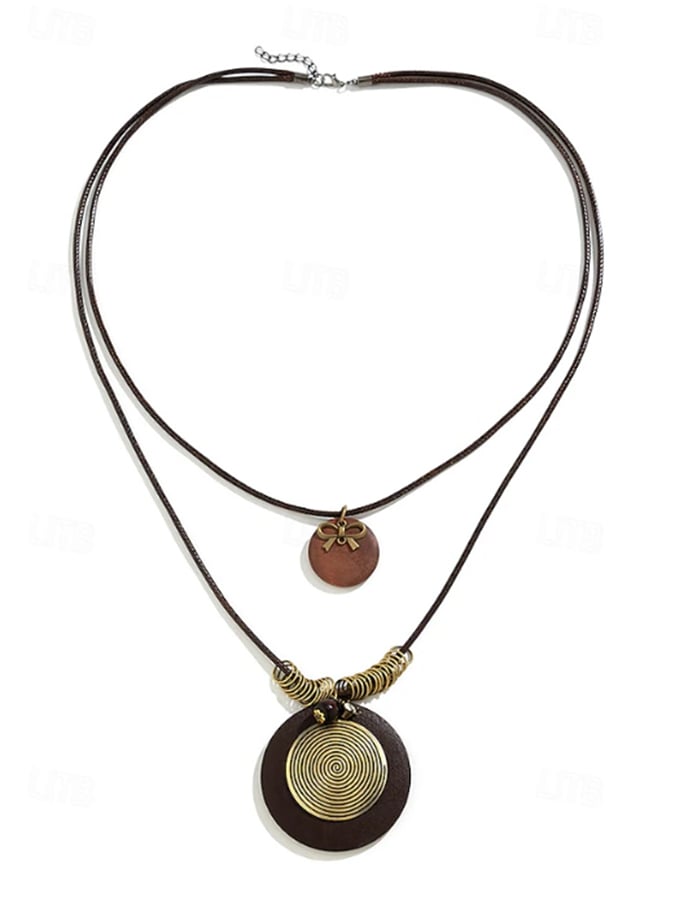 Women's Vintage Round Necklace