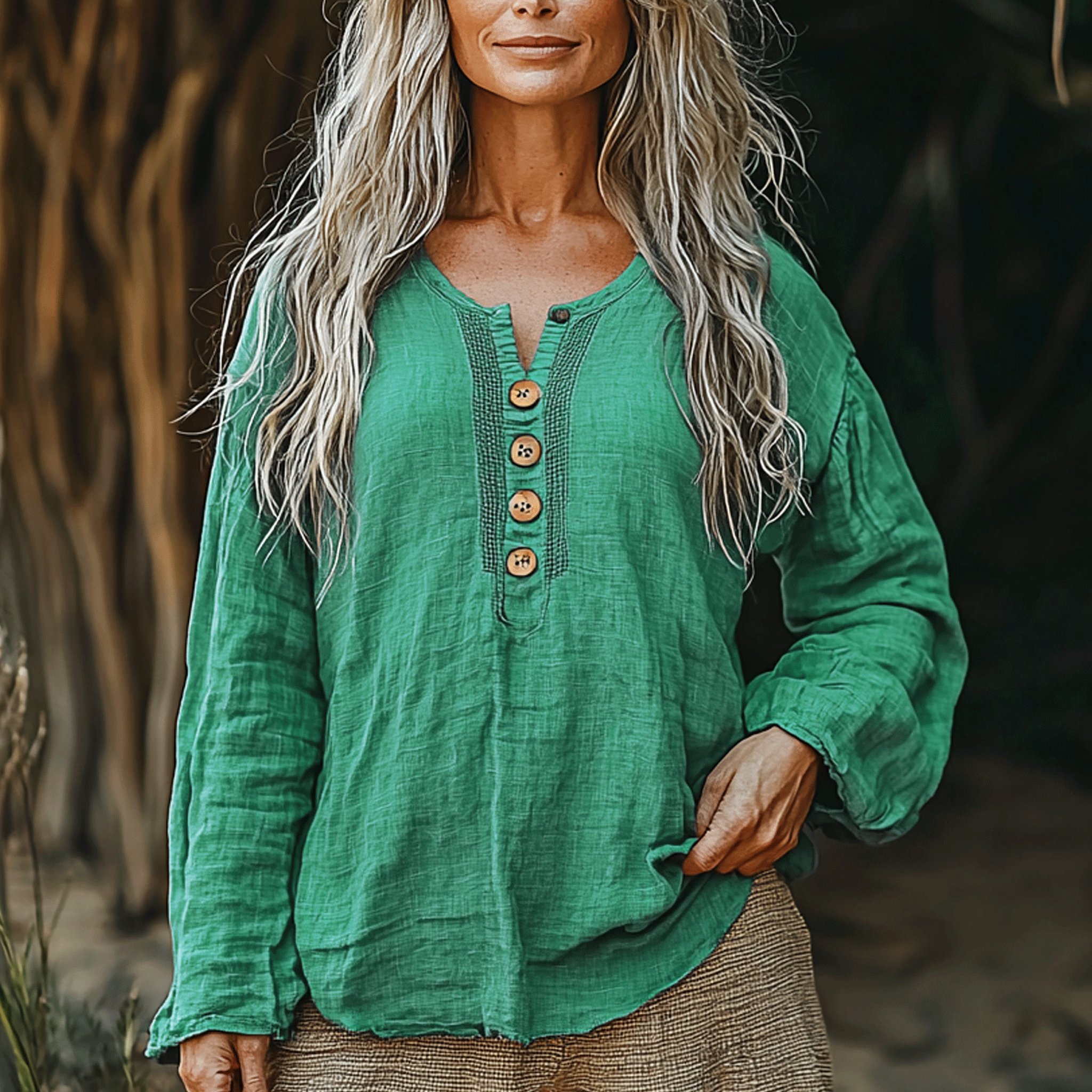 Women's Spring & Summer Casual Loose Linen Shirt