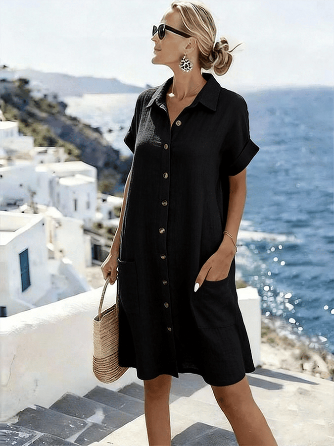 Women'S Casual Solid Color  Dress