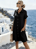 Women'S Casual Solid Color  Dress
