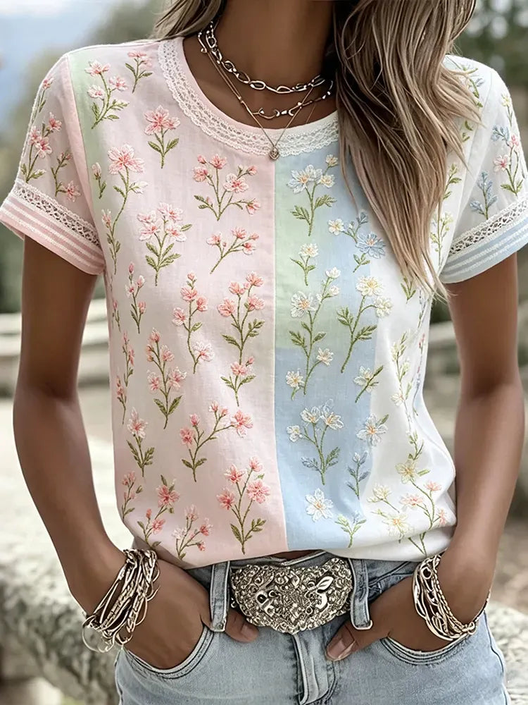 Women's floral T-shirt