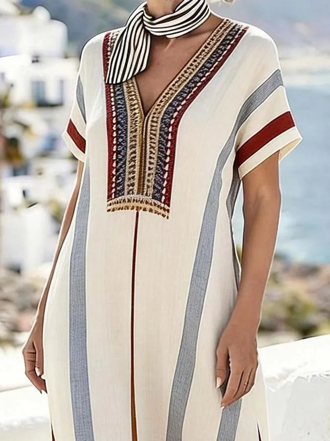 Women'S Casual Printed Loose-Fitting Dress