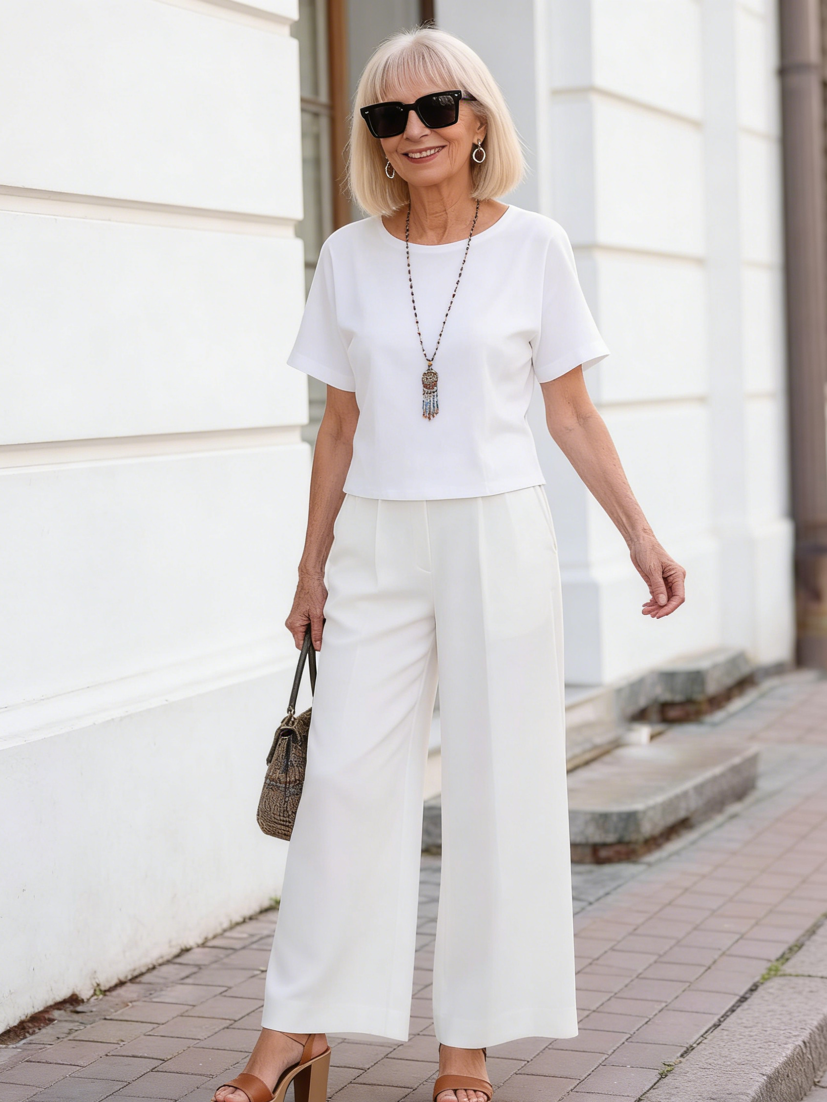 Linen Casual Loose Solid Color Suit Two Piece Set