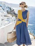 Women'S Casual Solid Color  Dress