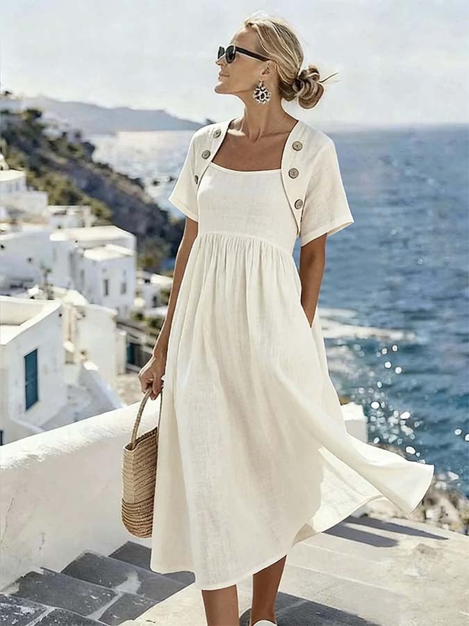 Women'S Casual Unique Two-Piece Look Dress
