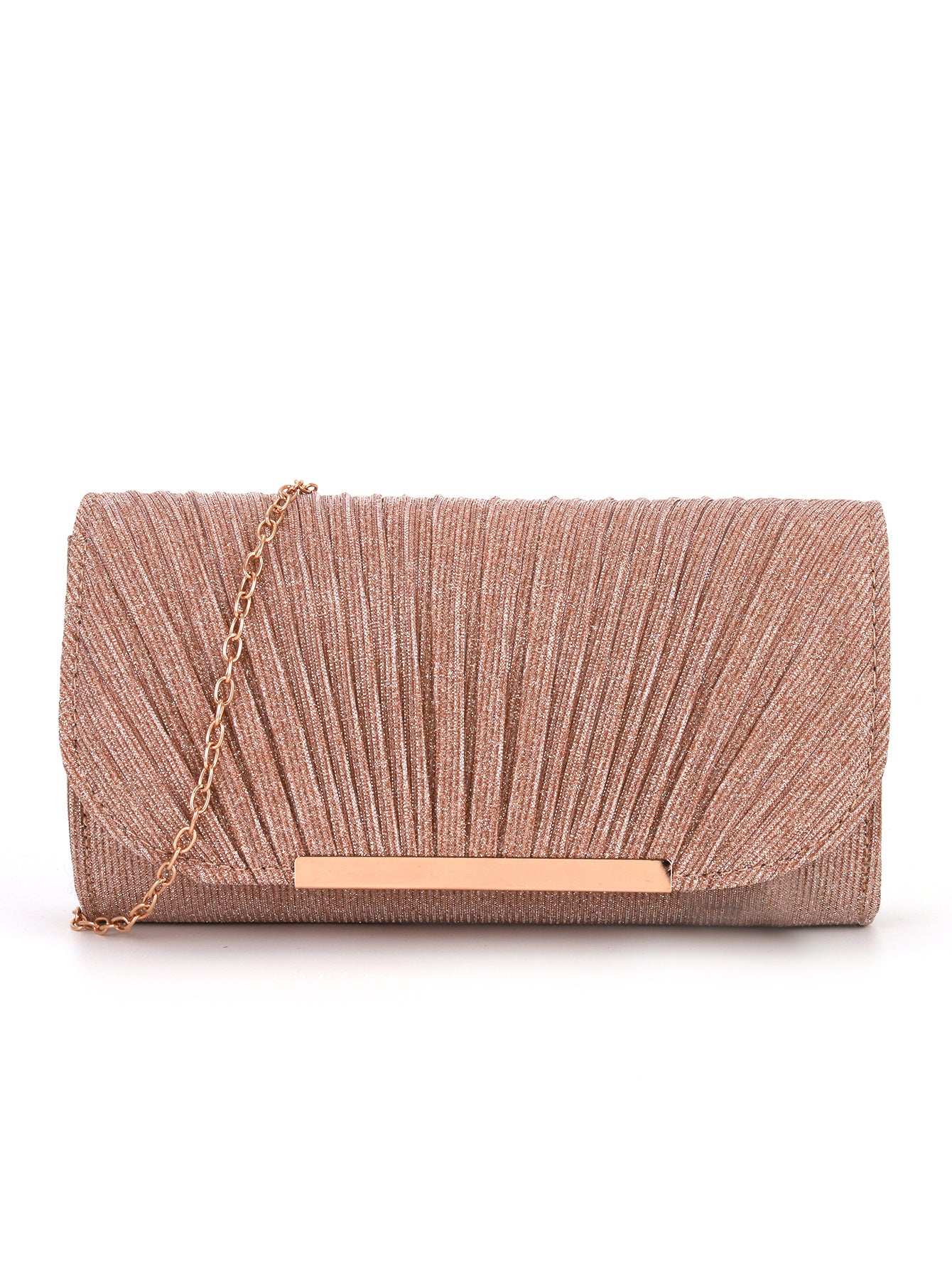 Crossbody Dinner Bag Women's Clutch Bag Pleated High Sewing Line Round Bottom Hand Carry Evening Bag